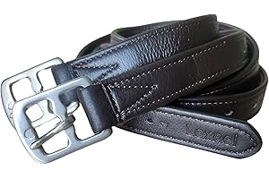 LEXNEL Non-Stretch Soft Stirrup Leather with Stainless Steel Hardware 1 Pair Pack of 2