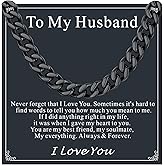 Supcare To My Son Man Husband Dad Boyfriend Love Grandson Always Remember Necklace Gifts for Birthday Graduation Anniversary Durable 6mm/7mm Non Tarnish Stainless Steel Miami Cuban Link Chain 20 Inch