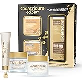 CICATRICURE Gold Lift Anti Gravitational Wrinkles Skin Care Gift Set with Day Anti-Wrinkle Cream + SPF 30 , Night Anti-Wrinkle Cream & Dual Contour Eye and Lip Wrinkle Cream, 3 Piece Set