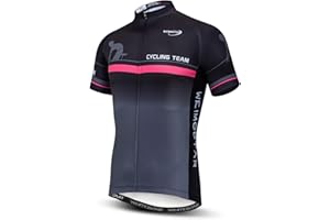 Teleyi Men's Cycling Jersey Animal Lion Short Sleeve with 3 Rear Pockets Reflective, Quick Dry Bike Shirt Tops