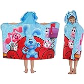 Blues Clues Bath/Pool/Beach Soft Cotton Terry Hooded Towel Wrap, 24 in x 50 in, By Franco Kids