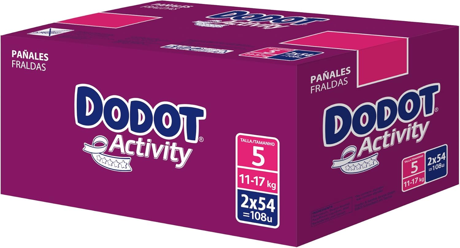 Dodot Activity, Talla 5, 108 pañales: Amazon.es: Salud y cuidado personal