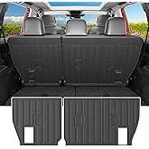 powoq 7 Seats Cargo Mat Compatible with 2024-2026 Lexus TX350 TX500H TX550H+ Trunk Mat Cargo Liner TPE Backrest Trunk Liner Replacement for 2024 2025 2026 Lexus TX Accessories