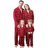 CARETOO Matching Family Pajamas Sets Long Sleeve Christmas Reindeer Plaid Pjs Striped Kids Holiday Sleepwear Homewear