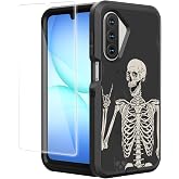 OTTARTAKS for Samsung Galaxy A17 A26 5G Case with Screen Protector, Full Body Rugged Heavy Duty Shockproof Protective Phone Case for Samsung Galaxy A17/A26, Gothic Skull