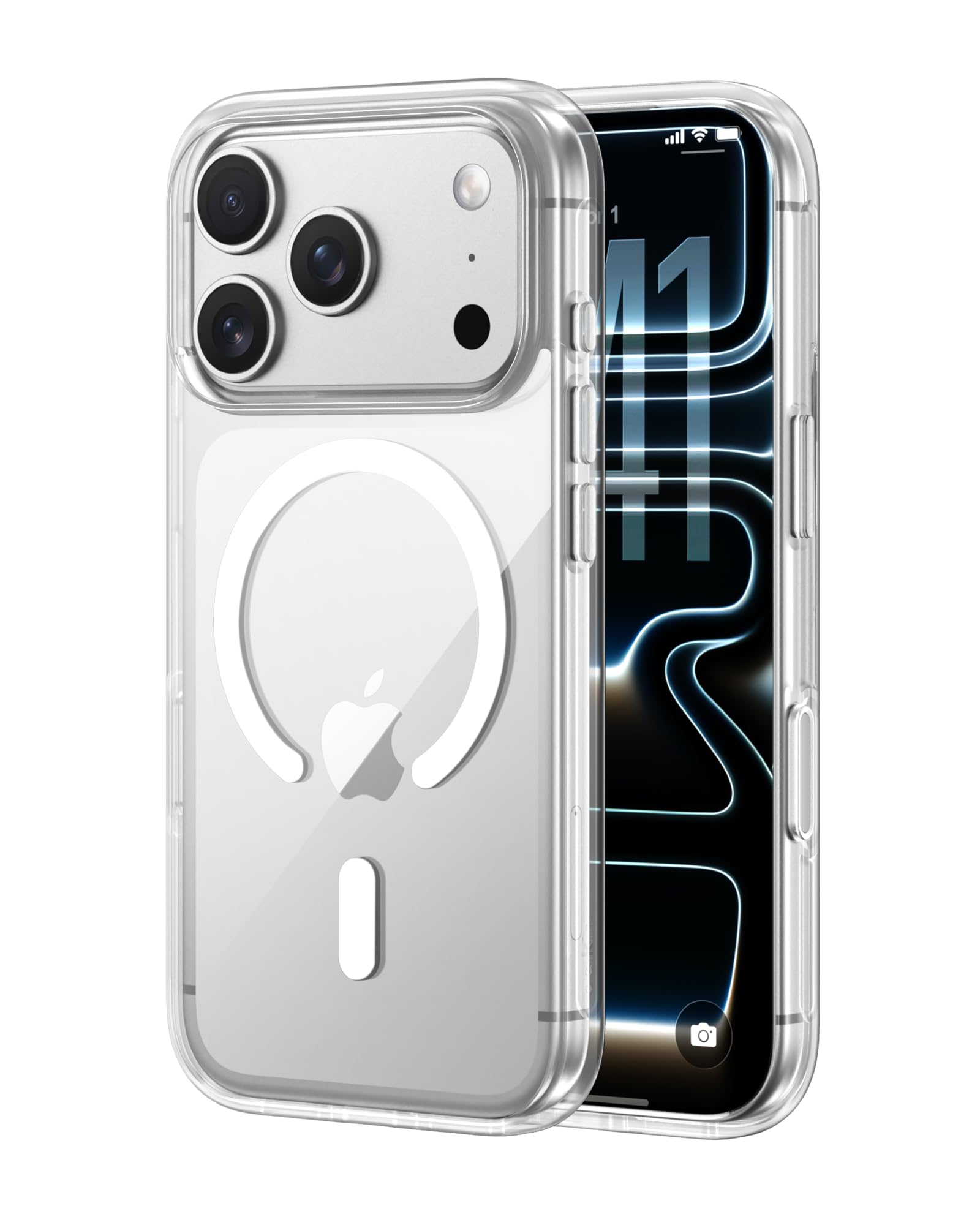 Belkin for iPhone 17 Pro Case, Clear, MagSafe Compatible w/Anti-Scratch & Anti-Yellowing Treated Coating, Touch Sensitive Camera Control - Military Grade, Slim Design, Shockproof, Protective