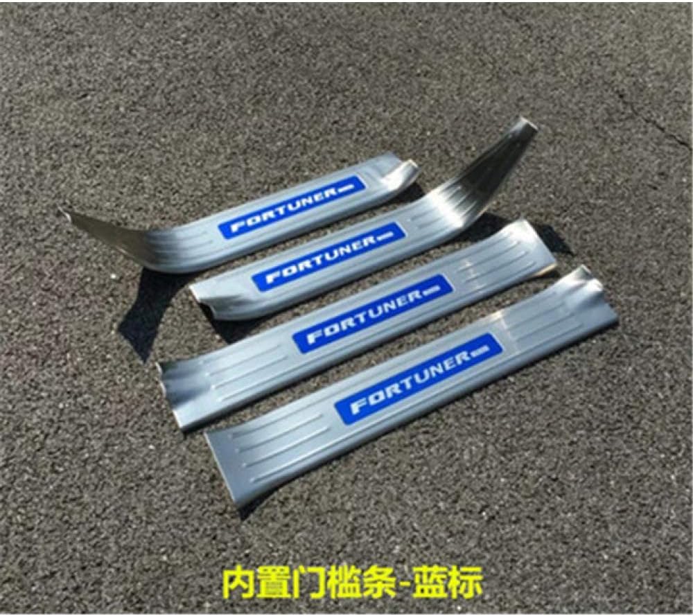 Met lcx Car Stainless Steel Foot Pedal/Threshold Car Sill Pedal Welcome.For Toyota Trader Fortuner 2016 2019 Blue Label (Built-In)