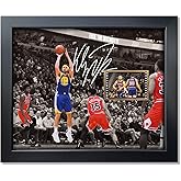 sufenvera Signed Klay Thompson Memorabilia Film Photo Framed Poster Collection,Gifts for Golden State Basketball Fans 10x8 Inches