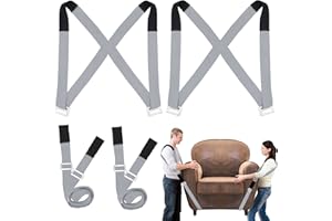 IFOCUTY Moving Straps,2-Person Lifting and Moving System Adjustable Shoulder Lifting for Move,Lift,Carry,Secure Furniture,Appliances,Mattresses,Heavy Objects up to 800lbs,Safely and Easily Like a Pro,Grey