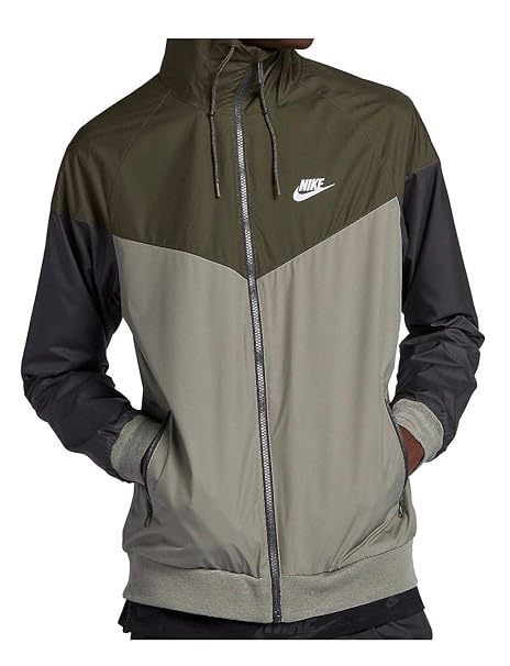 olive green nike windbreaker womens