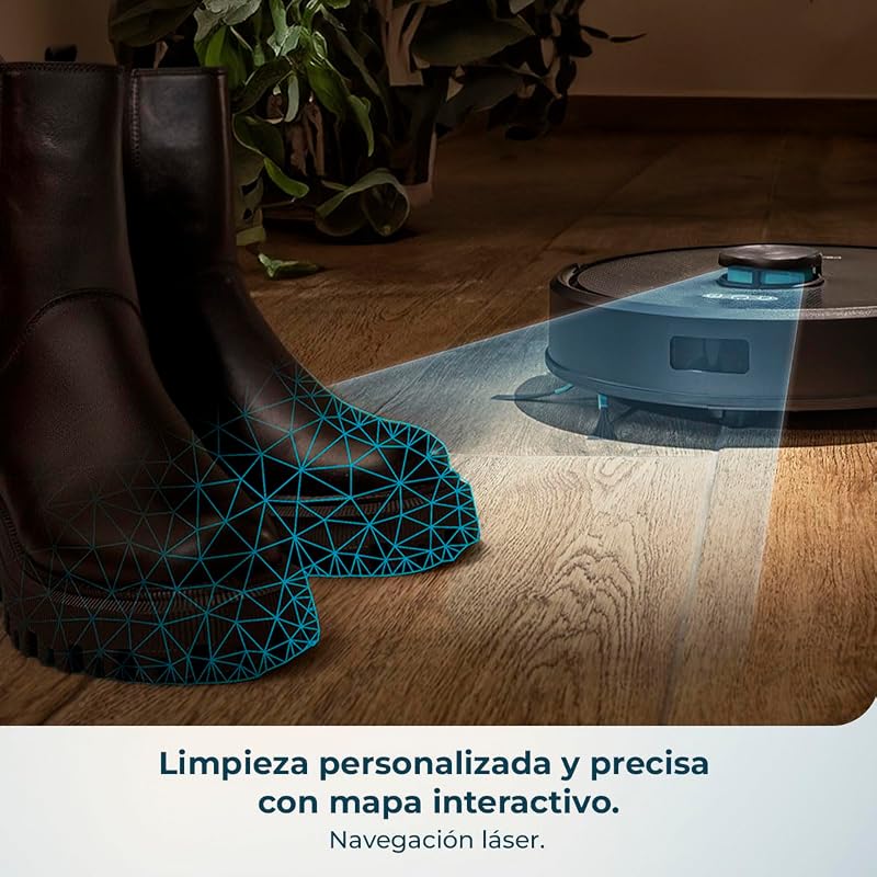 Robô Aspirador com Navegação Giroscópica e App Conga M50 X-Treme. 7000Pa, Varreduras, Aspiradores, Mops e Mops, 160mins de autonomia, Sensores anti-queda, Escova multifunções, TotalSurface — foto 3 de 8
