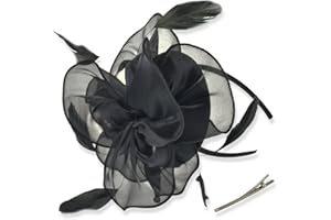 AQOKKA Fascinators Hats for Women Flower Tea Party Hats for Women Fascinator Headband and Clip Kentucky Derby Hats for Women
