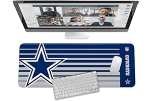 SOAR NFL Unisex Multifunctional Desk Mat for Desktop, (31.5"x12") - Ultra Soft Fabric with Non-Slip Rubber Backer - Water Resistant & Durable Nylon Stitching - Officially Licensed NFL, Desk Pad