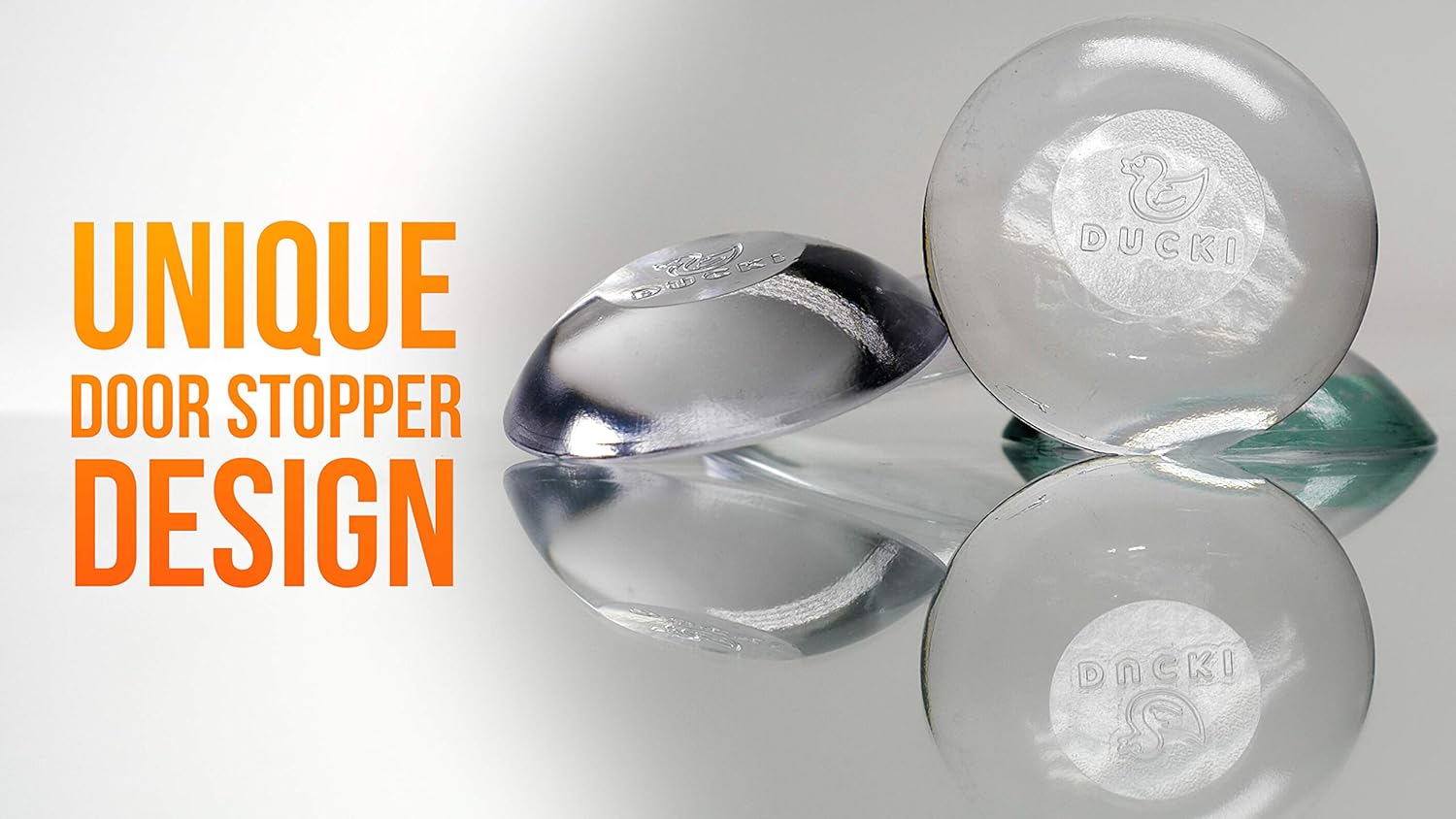 Door Stopper Wall Protector (4pk) - Quiet, Shock Absorbent Gel - Adhesive Reusable Bumper Protector, Wall Shield & Silencer for Door Handle - More Discreet Than a Door Knob Safety Cover (Clear): Home Improvement