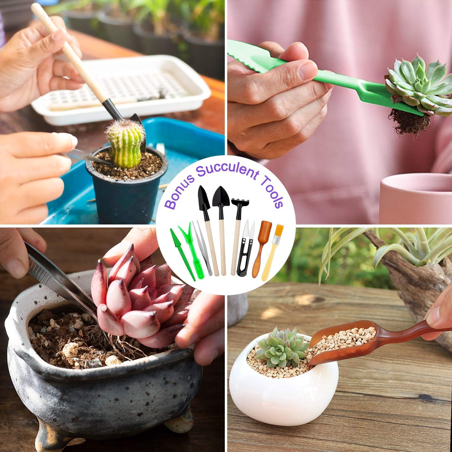 Tudoccy Garden Tools Set 83 Piece, Succulent Tools Set Included, Heavy Duty Aluminum Gardening Tools for Gardening, Non-Slip Ergonomic Handle Tools, Durable Storage Tote Bag, Gifts Tools for Men Women : Garden & Outdoor