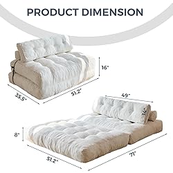 MAXYOYO Folding Sofa Bed, Convertible Sleeper Chair