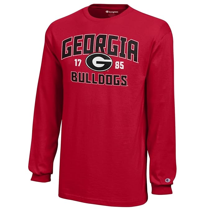 Amazon.com : NCAA Champion Boy's Long Sleeve Jersey T-Shirt Georgia Bulldogs Small : Clothing