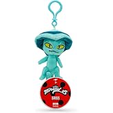 Miraculous Ladybug - Kwami Lifesize Sass, 5-inch Snake Plush Clip-on Toys for Kids, Super Soft Collectible Stuffed Toy with Glitter Stitch Eyes and Color Matching Backpack Keychain (Wyncor) (M13018)