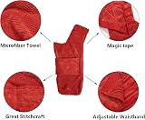Geyecete Dog Drying Coat Bathrobe Pineapple Grid Red M view 2