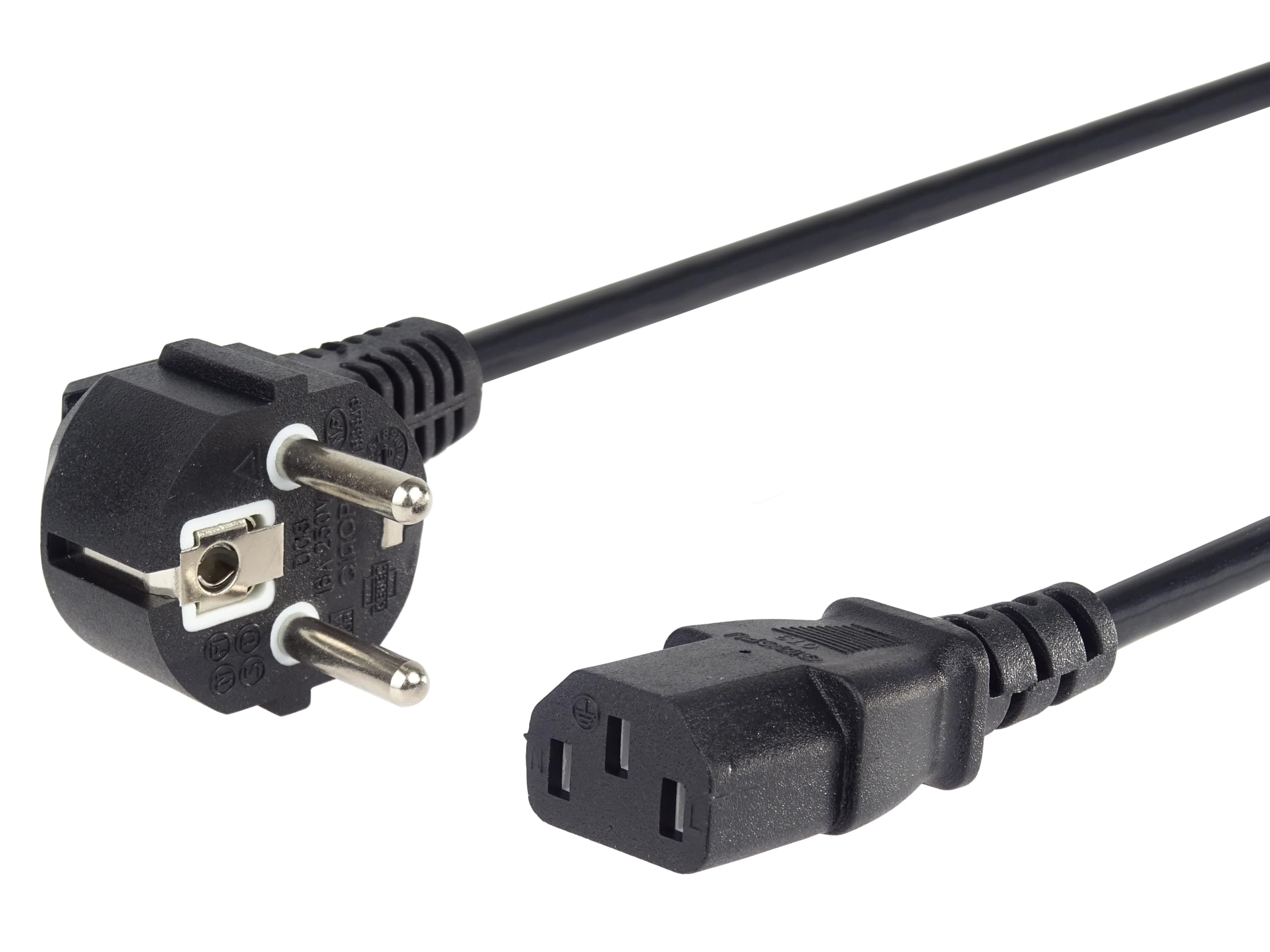 PremiumCord KPSP3 power cable - power cables (CEE7/7 Schuko, C13 coupler, Male/Female, Black)