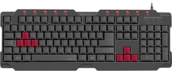Speedlink Gamer Tastatur für PC / Computer - Ferus Gaming Keyboard (Austauschbare Gaming-Tasten - Rutschfeste Gummifüße - Höh