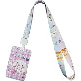 Cinamorol Lanyard With ID Holder - Cute Badge Holder for Women and Men, Keys - Kawaii Anime Design in Pink and Blue