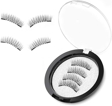 Amazon Qivangeつけまつげ 磁気まつげ 磁石まつげ マグネット３ｄ磁気 再利用可能 接着剤無し ブラック 1ペア 4個 Qivange つけまつげ 通販