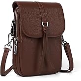 befen Genuine Leather Small Crossbody Bags for Women, Multi Pocket Cell Phone Crossbody Purse with RFID Blocking Card Slots