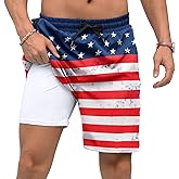 Adisputent Mens Swim Trunks with Compression Liner Quick Dry Swimsuit with Zipper Pockets Bathing Suit Beach Swim Shorts