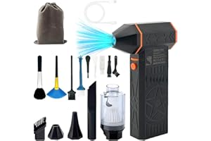 JoiTrs Compressed Air Duster Knob Adjustable Mini Blower with Rechargeable Battery, Dust Blower for Car Cleaning, PC, House, 