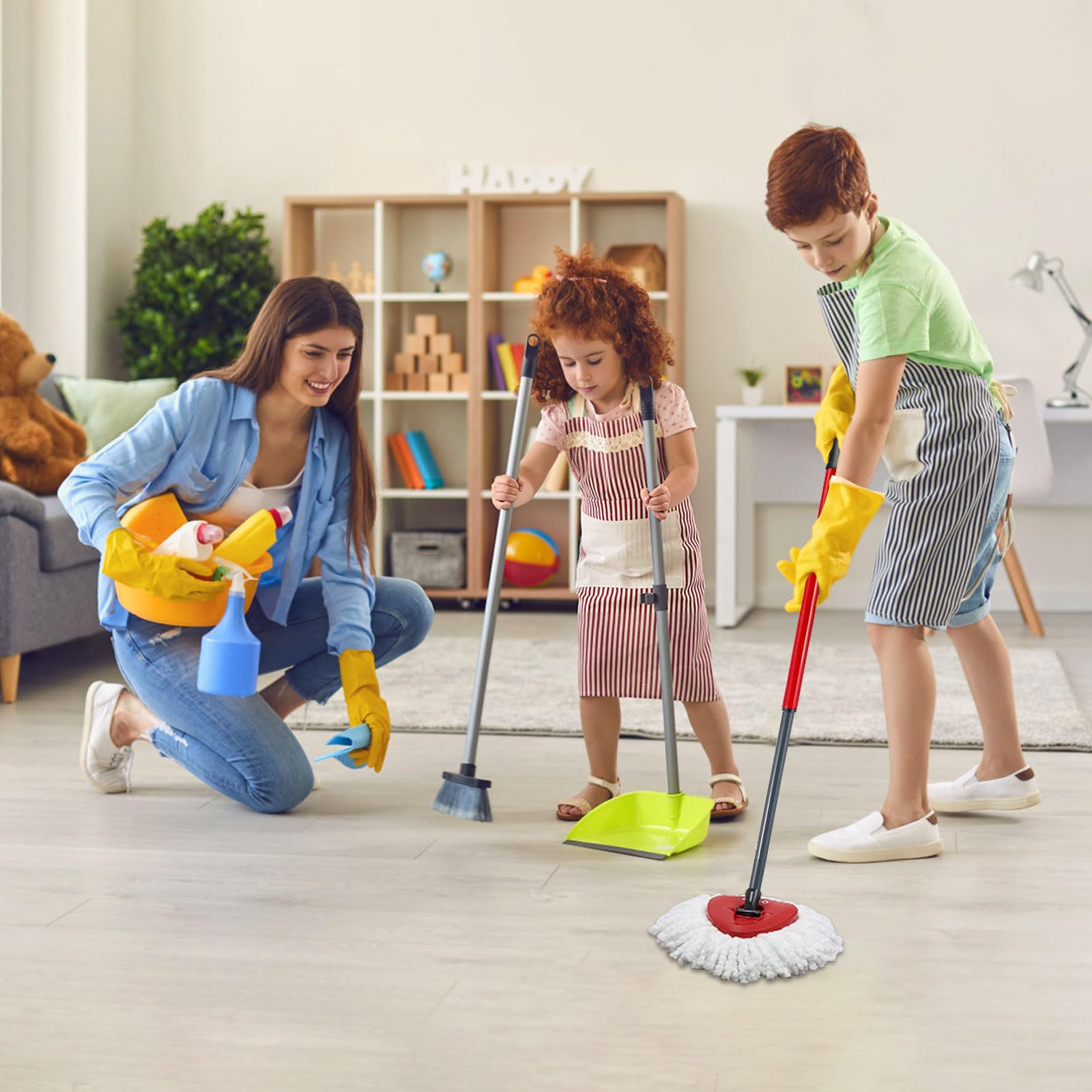 4 Pack Mop Head Replacement Compatible with O Cedar Triangle Swivel Mops,Spin Mop Replacement Head 100% Microfiber,Deep Cleaning,EPSUNORISE Compatible with O Cedar Mops(White)