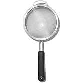 OXO Good Grips 6-Inch Double Rod Strainer | Fine Mesh Colander, Sturdy Build, Ideal for Rinsing and Straining Vegetables, Pasta, Grains, Dishwasher Safe