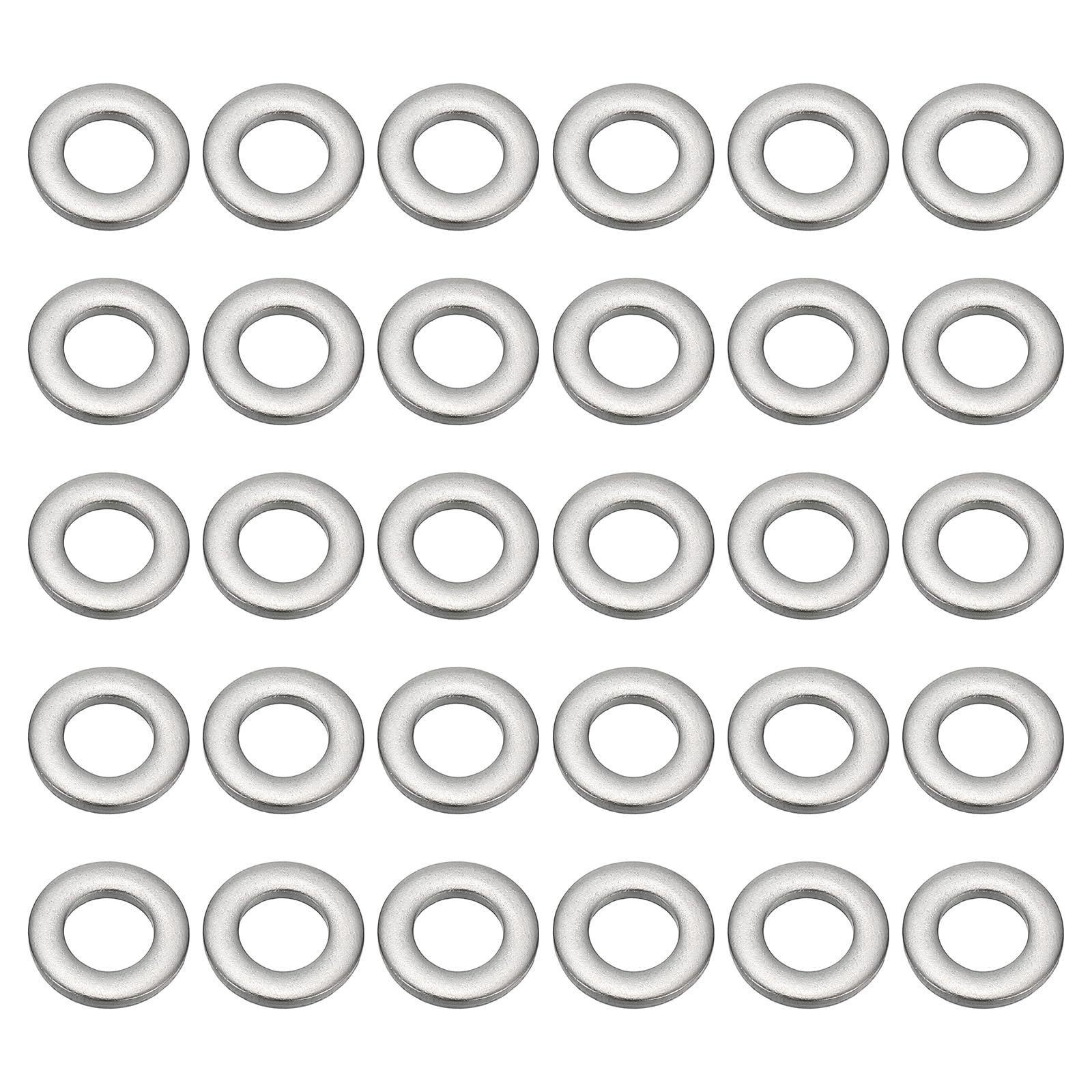 PATIKIL 304 Stainless Steel Flat Washer, 50 Pack 1/3" ID x 3/5" OD x 0.06" Thickness Metal Fender Washers Small Washers for Screws Bolts Assortment