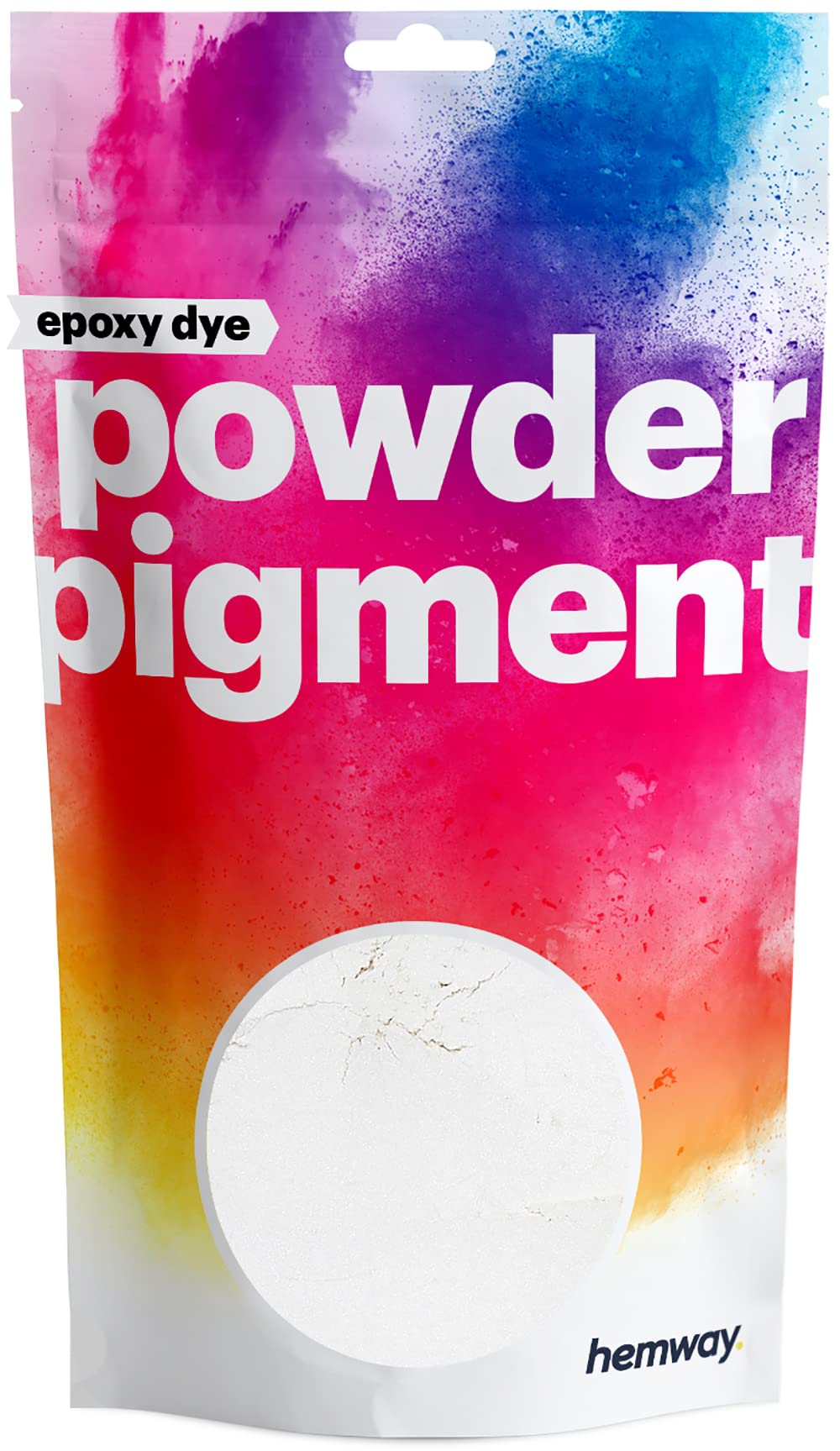 Hemway Epoxy Dye Powder Pigment Metallic Chalk White Powder 50g | Mica Pigment for Resin, Epoxy, Polyurethane Paint, Jewellery & Resin Floors, Colour Enhancement