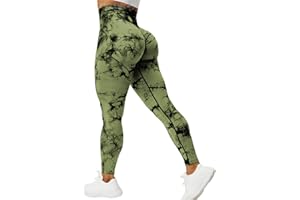 VOYJOY Tie Dye Seamless Leggings for Women High Waist Yoga Pants, Scrunch Butt Lifting Elastic Tights