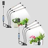 wolezek Grow Light 2-Pack Full Spectrum LED 6000K Clip-on with Timer 5-Level