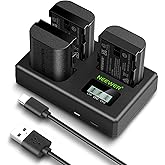 NEEWER Replacement Battery and Charger Set for LP-E6P/LP-E6NH/LP-E6N, 3 Pack 2200mAh Batteries and USB Triple Charger, Compat