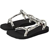 Teva Women's Original Universal Slim Sport Sandal, Archive Wings White/Black, 10