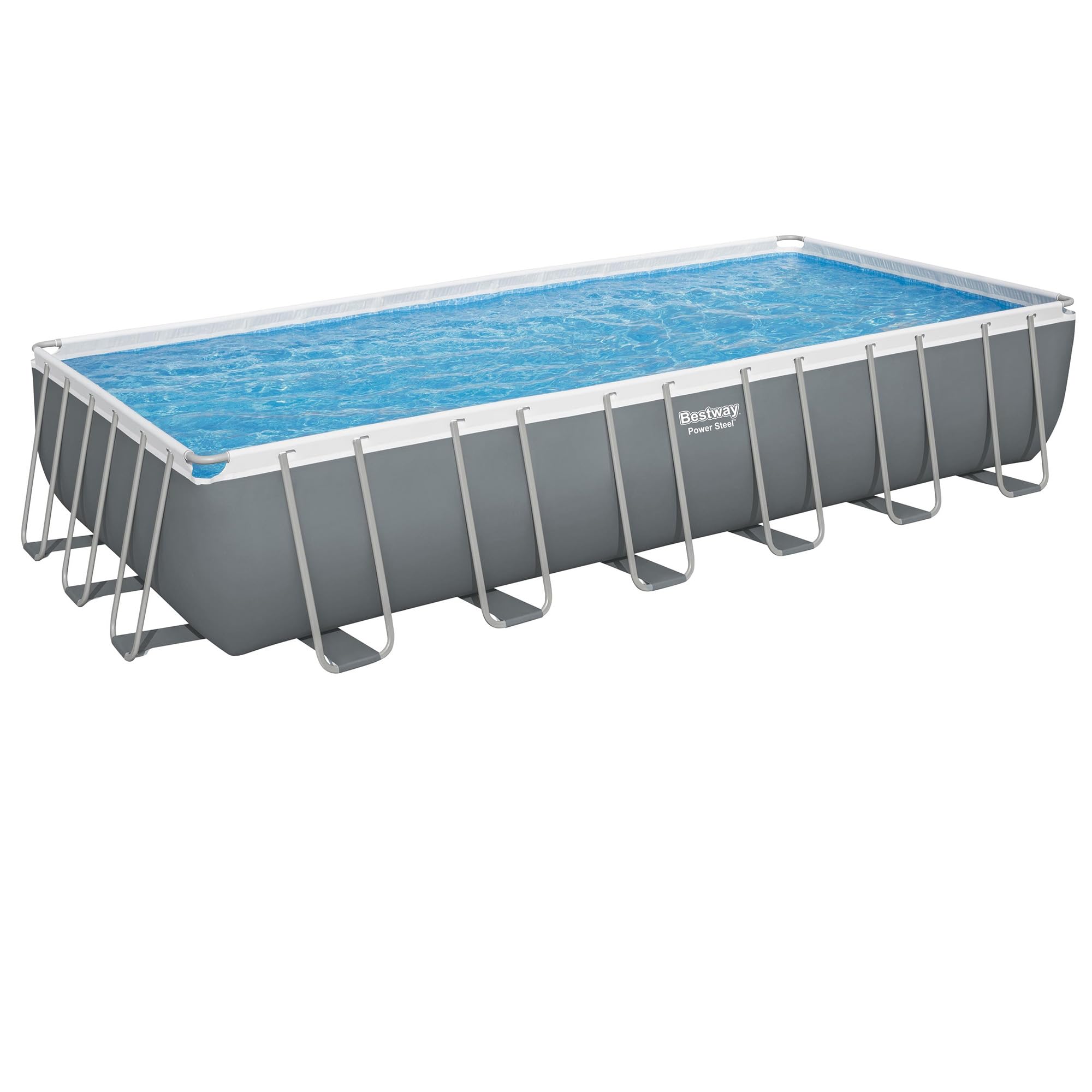 Photo 1 of (truck/trailer pick up only)
Bestway Power Steel Rectangular Pool Set 24x12x52 7937 Gal Above Ground Durable Tritech Construction with Filter Pump Ladder Cover