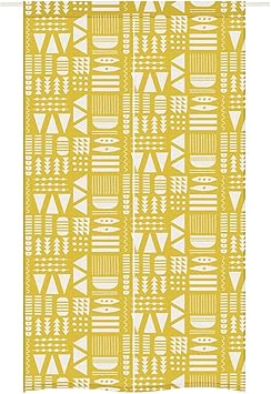 Amazon Havargo のれん 北欧 おしゃれ 遮光 目隠し 暖簾 ロング 間仕切りカーテン 玄関 断熱防寒 のれん150cm丈 階段カーテン つっぱり棒カーテン 北欧イエロー 85x150 のれん オンライン通販