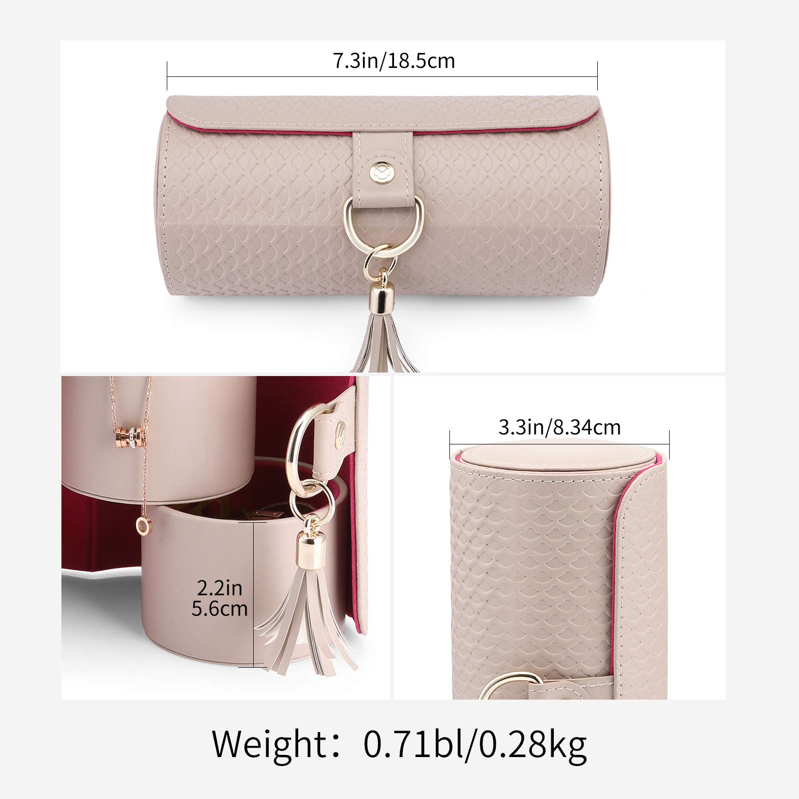 Vlando Vlando Viaggio Small Jewelry Case Box, Travel Essential Accessories for Women, Gifts for Travelers Couples Mom Friends, Bridesmaid