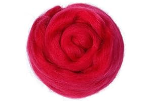 STARINGIRL 1PCS 200g 7.2oz Wool Roving Needle Felting Wool Yarn Roving Wool Fibre Wool for Needle Felting Hand Spinning DIY Craft Materials Fun Doll Needlework