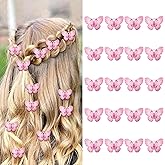 papasgix 20 Pcs Mini Butterfly Hair Clips Cute Hair Pins & Barrettes Butterfly Hair Accessories for Girls Women (PInk)