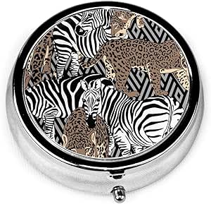 Diferentes cebras salvajes y leopardos personalizados, plata