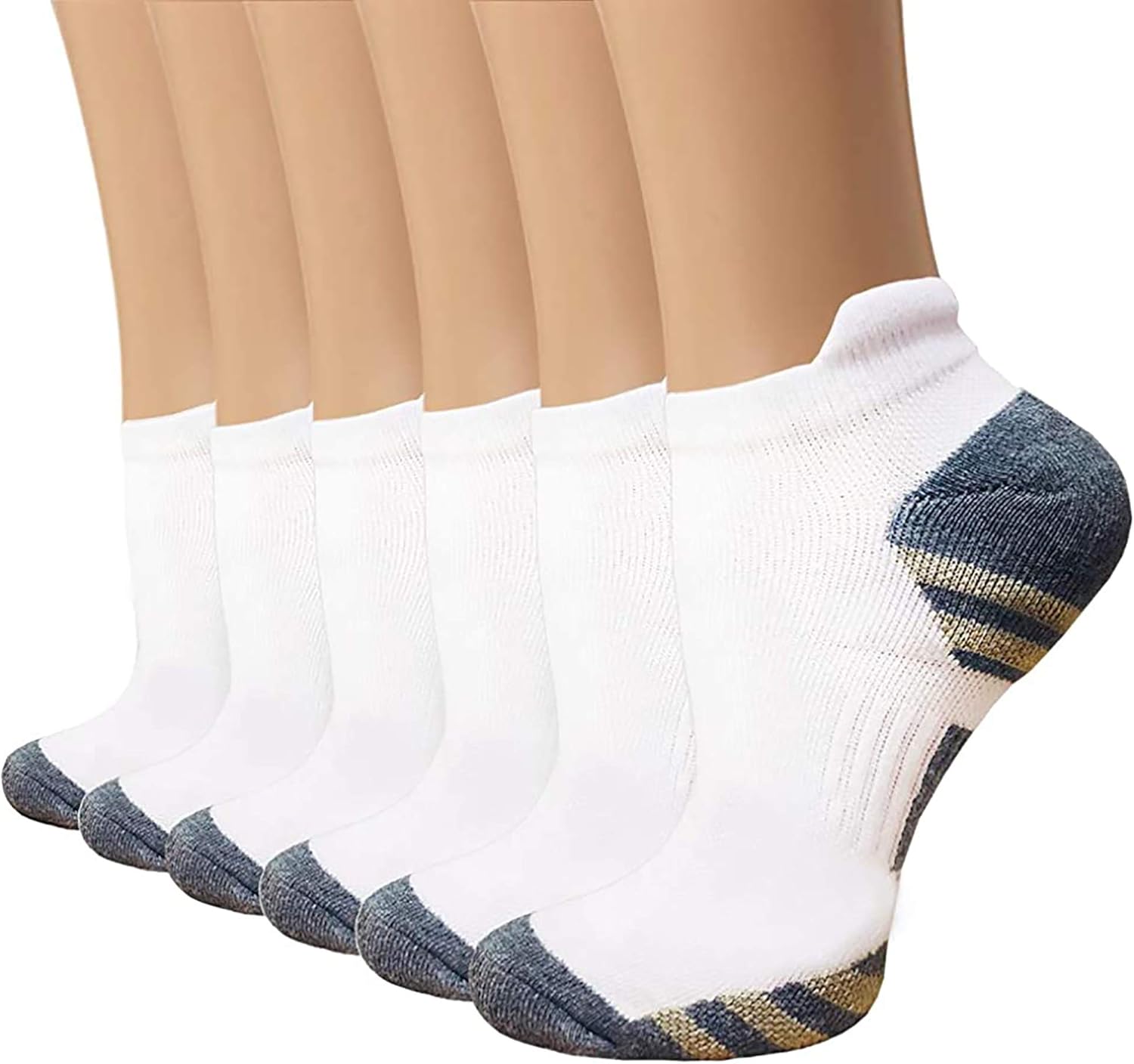 Copper Plantar Fasciitis Running Compression Socks for Men & Women – 3/6 Pairs Arch Support Ankle Socks for Athletic&Travel : Clothing