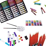 KINSPORY 139 PCS Art Set for Kids Deluxe Painting Case Pink view 5