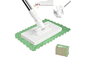 Hands Free Multi Purpose Flat Mop, Lazy Snap Grip Mop Wet and Dry Click on Automatic Gripping Zero Touch, Instant Touch-Free 