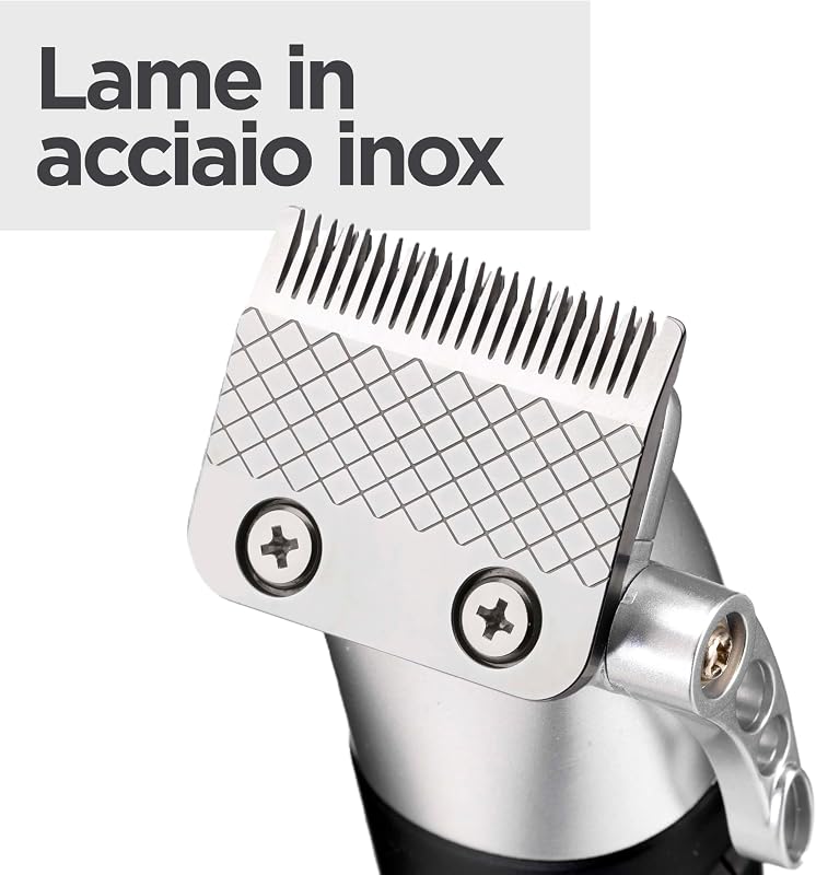 E812E Tagliacapelli Lithium Power, Cordless senza filo, ricarica rapida, batteria al litio, lame in acciaio inox giapponese