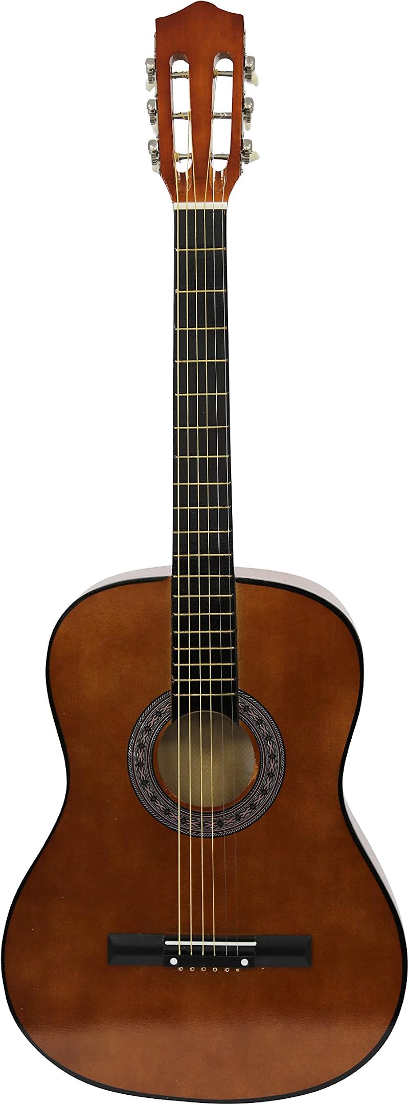 Diva Group 38 Inch Full Size Acoustic Cutaway Guitar Black Hardwood Finish