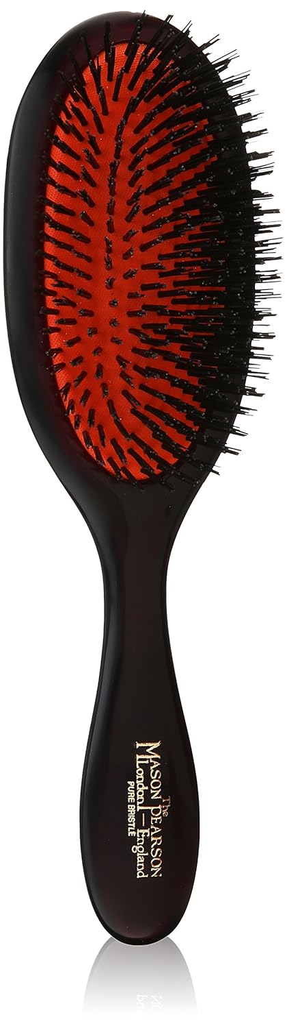 Mason Pearson B2 Extra Small Pure Bristle Hair Brush Dark Ruby